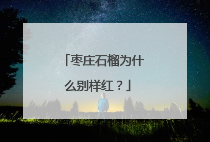 枣庄石榴为什么别样红？