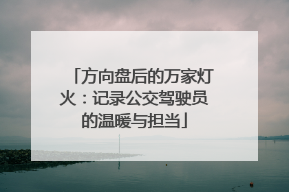 方向盘后的万家灯火：记录公交驾驶员的温暖与担当