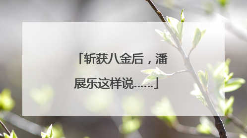 斩获八金后，潘展乐这样说……