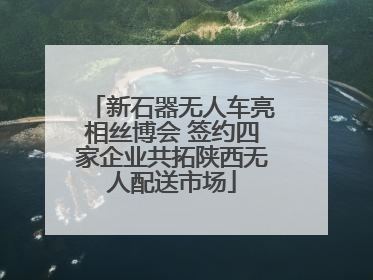 新石器无人车亮相丝博会 签约四家企业共拓陕西无人配送市场
