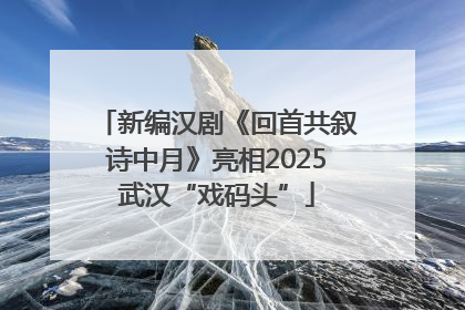 新编汉剧《回首共叙诗中月》亮相2025武汉“戏码头”