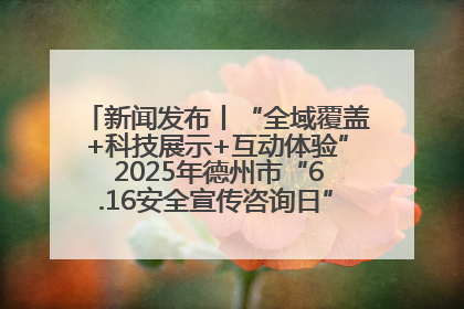 新闻发布丨“全域覆盖+科技展示+互动体验” 2025年德州市“6.16安全宣传咨询日”活动亮点纷呈