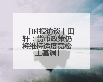 时报访谈丨田轩：货币政策仍将维持适度宽松主基调