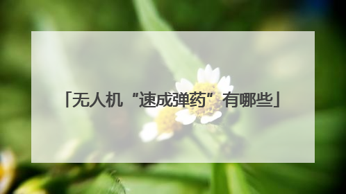 无人机“速成弹药”有哪些