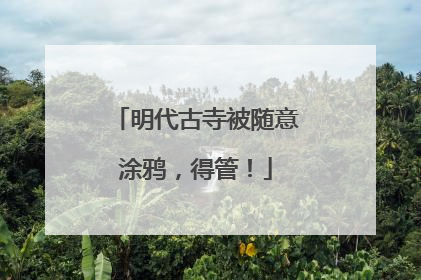 明代古寺被随意涂鸦，得管！