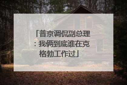 普京调侃副总理：我俩到底谁在克格勃工作过