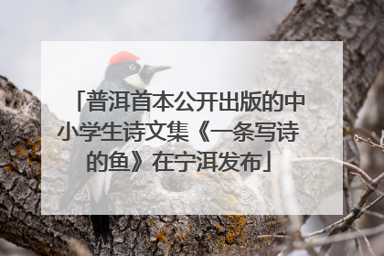 普洱首本公开出版的中小学生诗文集《一条写诗的鱼》在宁洱发布
