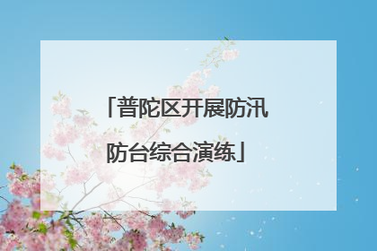 普陀区开展防汛防台综合演练