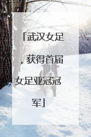 武汉女足，获得首届女足亚冠冠军