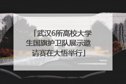 武汉6所高校大学生国旗护卫队展示邀请赛在大悟举行