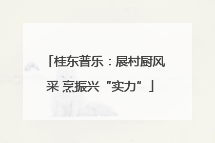 桂东普乐：展村厨风采 烹振兴“实力”