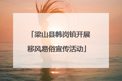 梁山县韩岗镇开展移风易俗宣传活动