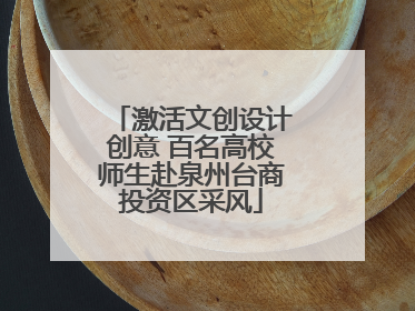 激活文创设计创意 百名高校师生赴泉州台商投资区采风