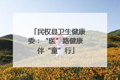 民权县卫生健康委：“医”路健康伴“童”行