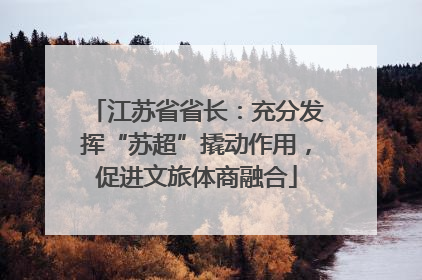 江苏省省长：充分发挥“苏超”撬动作用，促进文旅体商融合