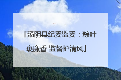 汤阴县纪委监委：粽叶裹廉香 监督护清风