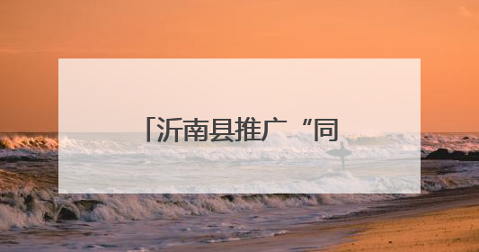沂南县推广“同心共建”行动，提升乡村治理水平
