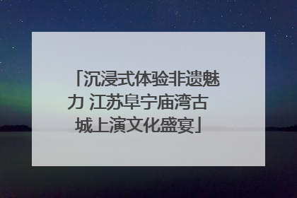 沉浸式体验非遗魅力 江苏阜宁庙湾古城上演文化盛宴