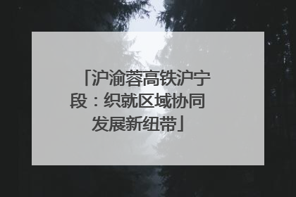 沪渝蓉高铁沪宁段：织就区域协同发展新纽带
