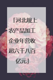 河北规上农产品加工企业年营收超六千八百亿元