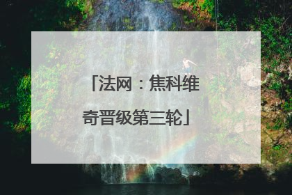 法网：焦科维奇晋级第三轮