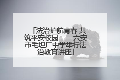 法治护航青春 共筑平安校园——六安市毛坦厂中学举行法治教育讲座