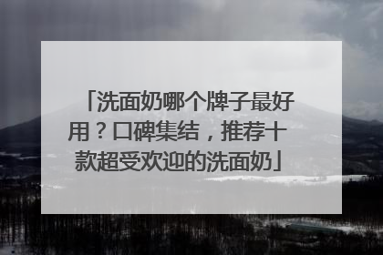 洗面奶哪个牌子最好用？口碑集结，推荐十款超受欢迎的洗面奶