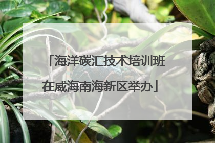海洋碳汇技术培训班在威海南海新区举办