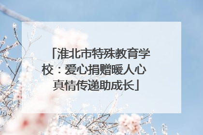 淮北市特殊教育学校：爱心捐赠暖人心 真情传递助成长