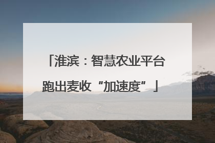 淮滨：智慧农业平台跑出麦收“加速度”