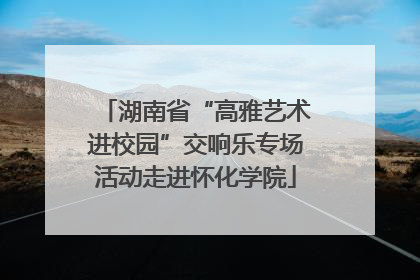 湖南省“高雅艺术进校园”交响乐专场活动走进怀化学院