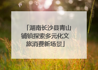 湖南长沙县青山铺镇探索多元化文旅消费新场景