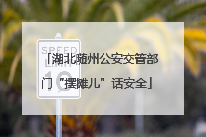 湖北随州公安交管部门“摆摊儿”话安全