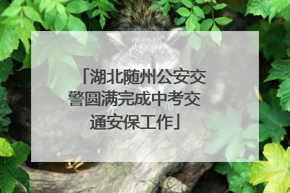 湖北随州公安交警圆满完成中考交通安保工作