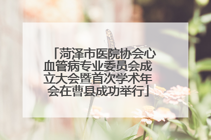 菏泽市医院协会心血管病专业委员会成立大会暨首次学术年会在曹县成功举行