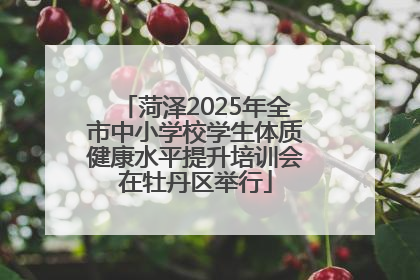 菏泽2025年全市中小学校学生体质健康水平提升培训会在牡丹区举行