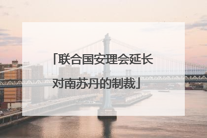 联合国安理会延长对南苏丹的制裁
