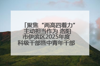 聚焦“两高四着力” 主动担当作为 洛阳市伊滨区2025年度科级干部暨中青年干部培训班开班