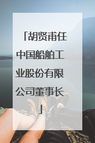 胡贤甫任中国船舶工业股份有限公司董事长