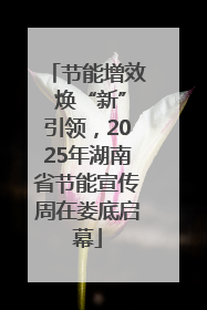 节能增效 焕“新”引领，2025年湖南省节能宣传周在娄底启幕