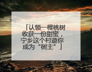 认领一棵桃树收获一份甜蜜，宁乡这个村邀你成为“树主”
