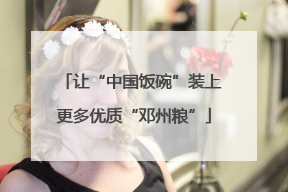 让“中国饭碗”装上更多优质“邓州粮”