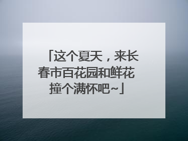 这个夏天，来长春市百花园和鲜花撞个满怀吧~