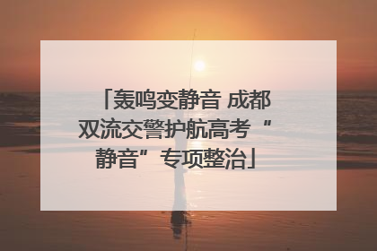 轰鸣变静音 成都双流交警护航高考“静音”专项整治