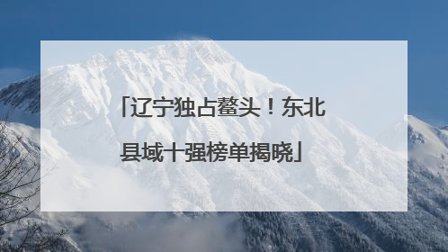 辽宁独占鳌头！东北县域十强榜单揭晓