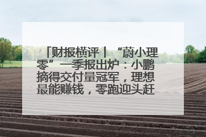 财报横评丨“蔚小理零”一季报出炉：小鹏摘得交付量冠军，理想最能赚钱，零跑迎头赶上，蔚来还在调整