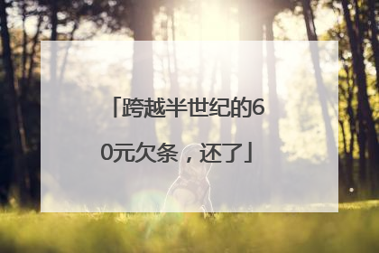 跨越半世纪的60元欠条，还了