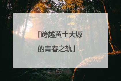 跨越黄土大塬的青春之轨