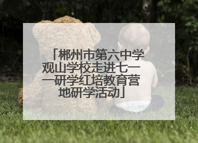 郴州市第六中学观山学校走进七一一研学红培教育营地研学活动