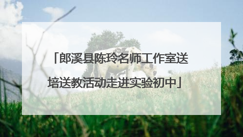 郎溪县陈玲名师工作室送培送教活动走进实验初中